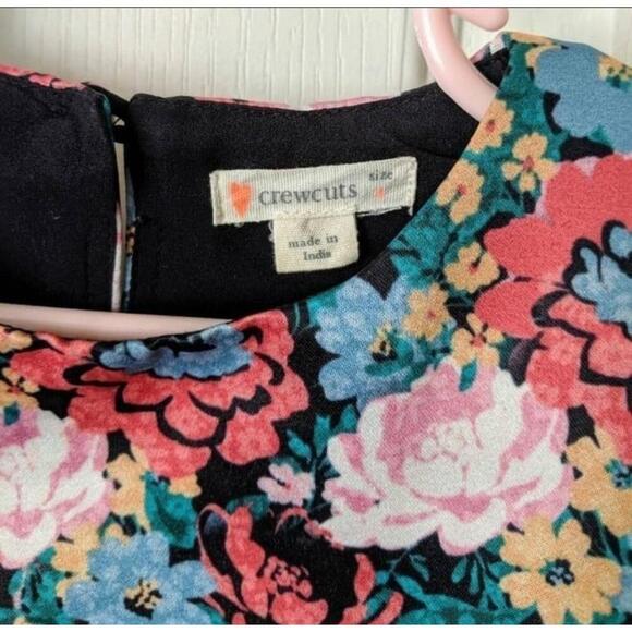 Crewcuts Girls Leopard Floral Party Dress Ruffled Sleeves 4T - Picture 4 of 5